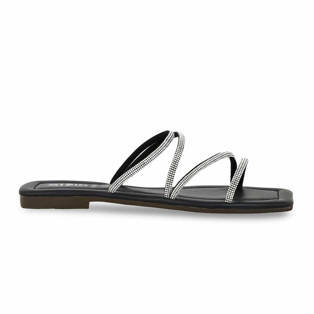 Black Casual Chappal CL1892