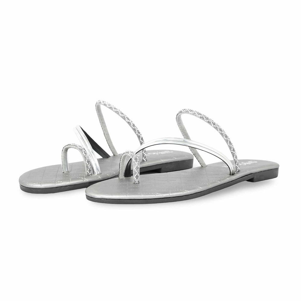 Silver Casual Chappal CL1968