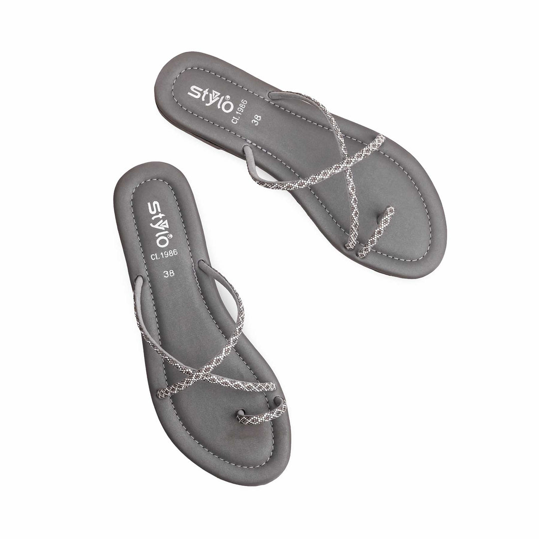 Grey Casual Chappal CL1986