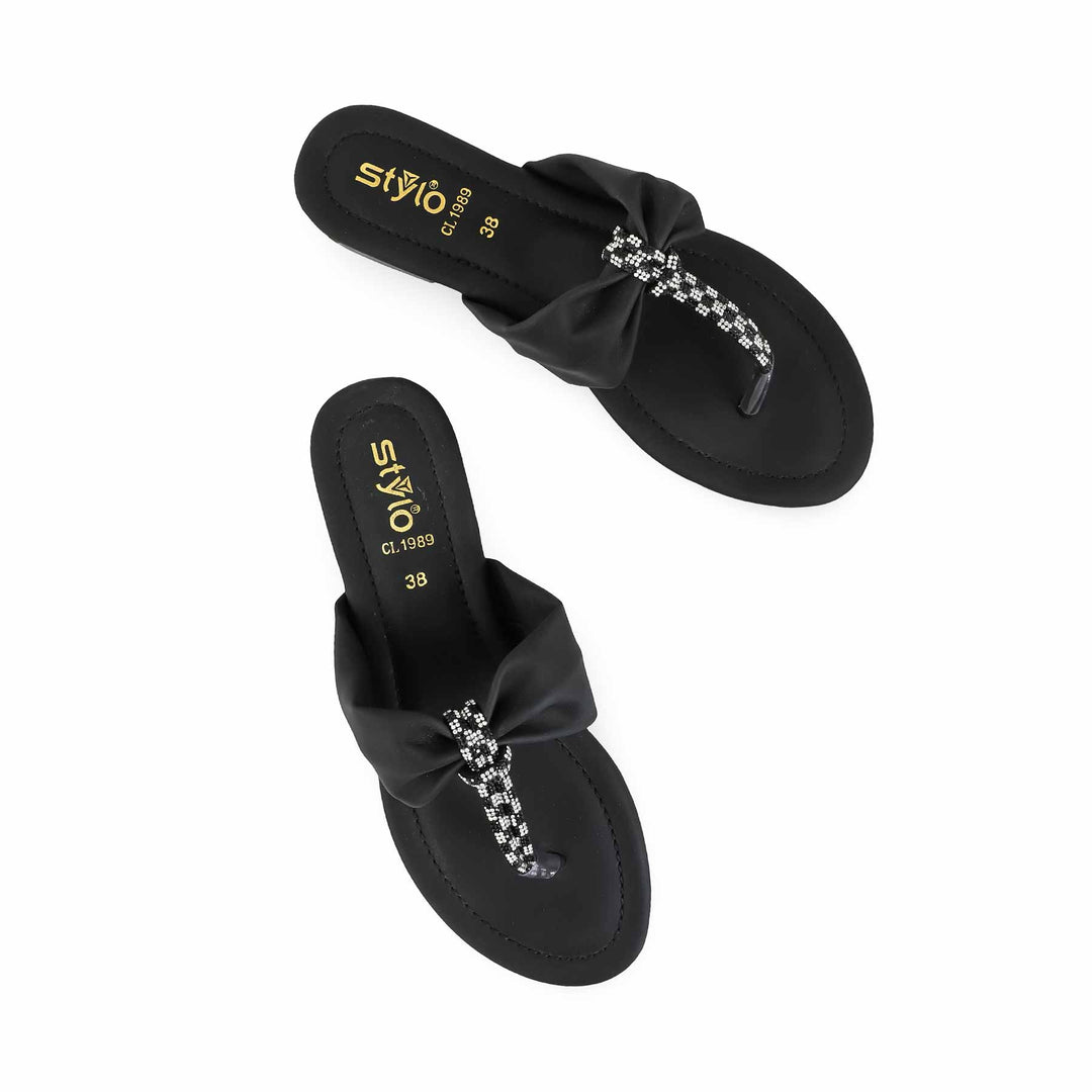 Black Casual Chappal CL1989