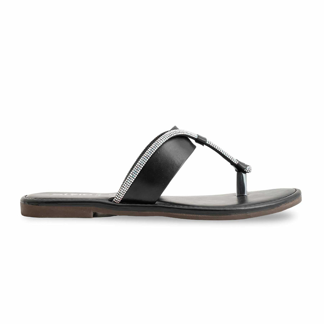 Black Casual Chappal CL2025