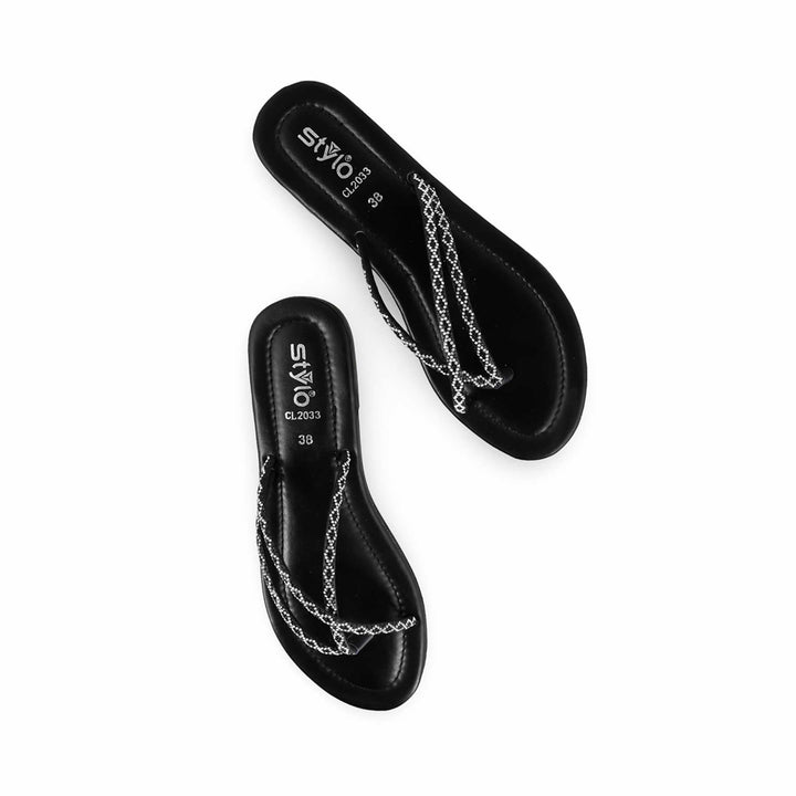 Black Casual Women Chappal CL2033