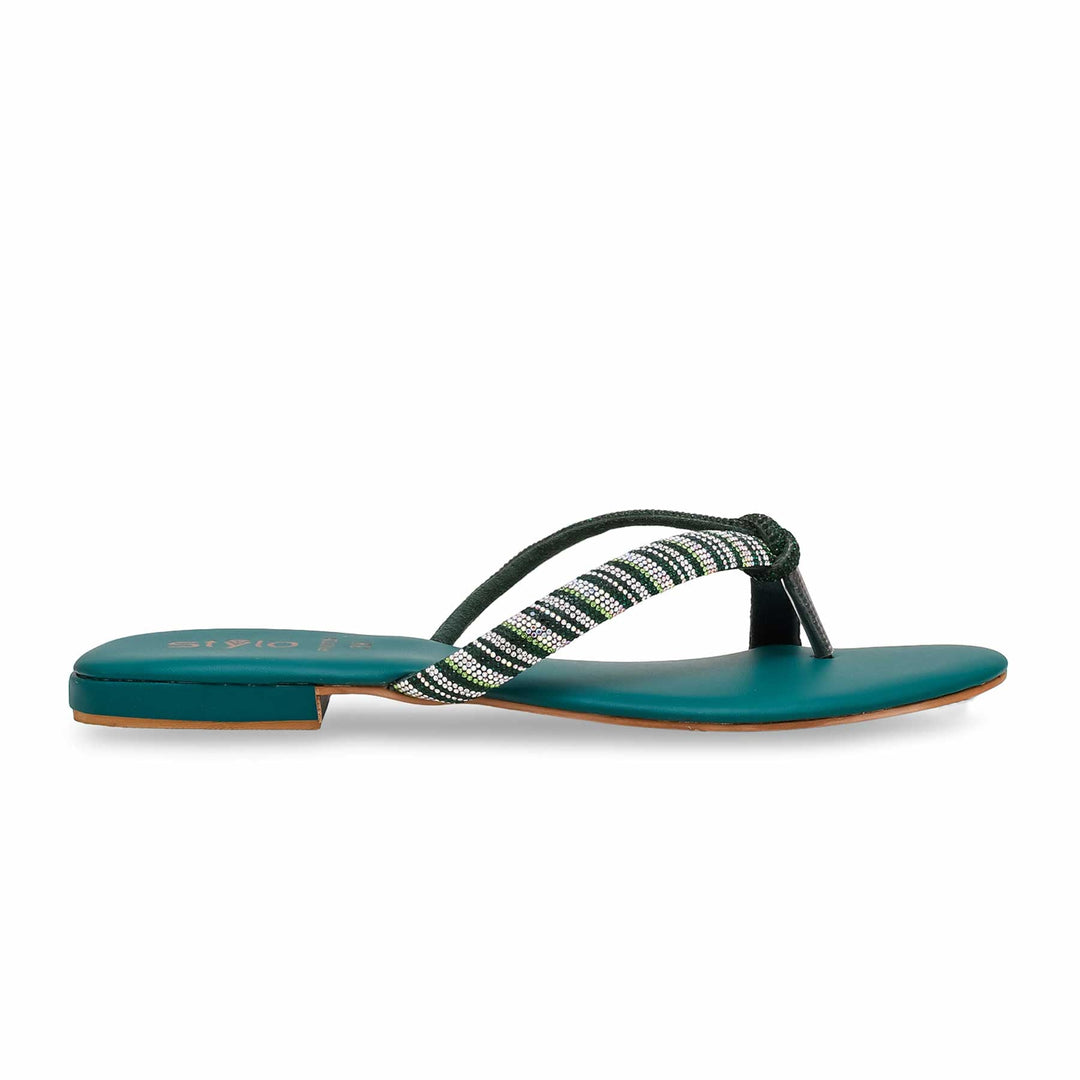 Green Fancy Chappal FN0736