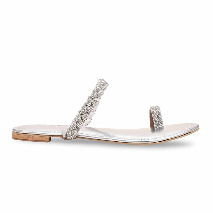 Silver Fancy Chappal FN0766