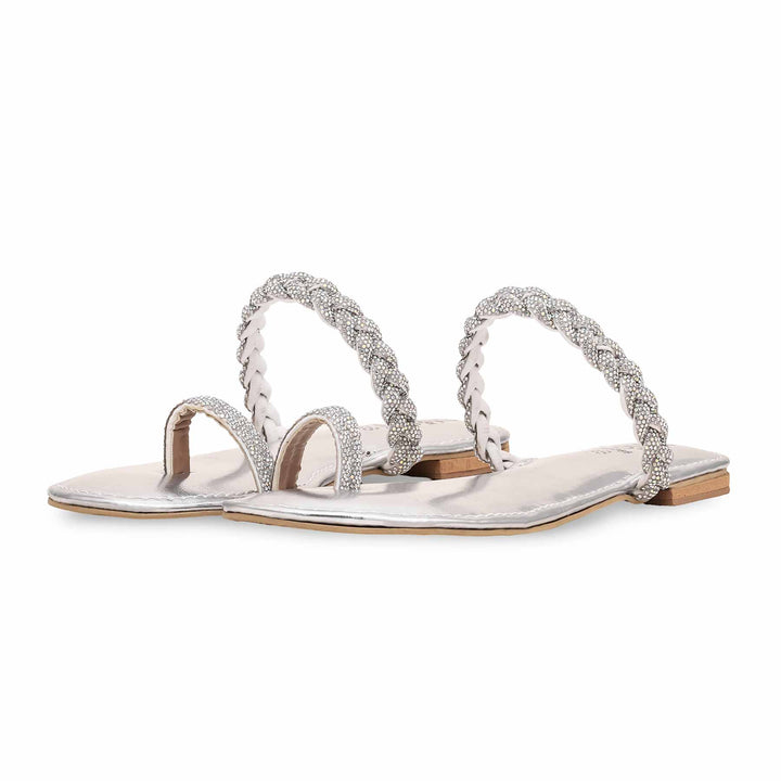 Silver Fancy Chappal FN0766