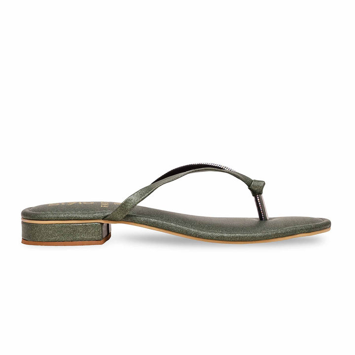 Green Fancy Chappal FN0767