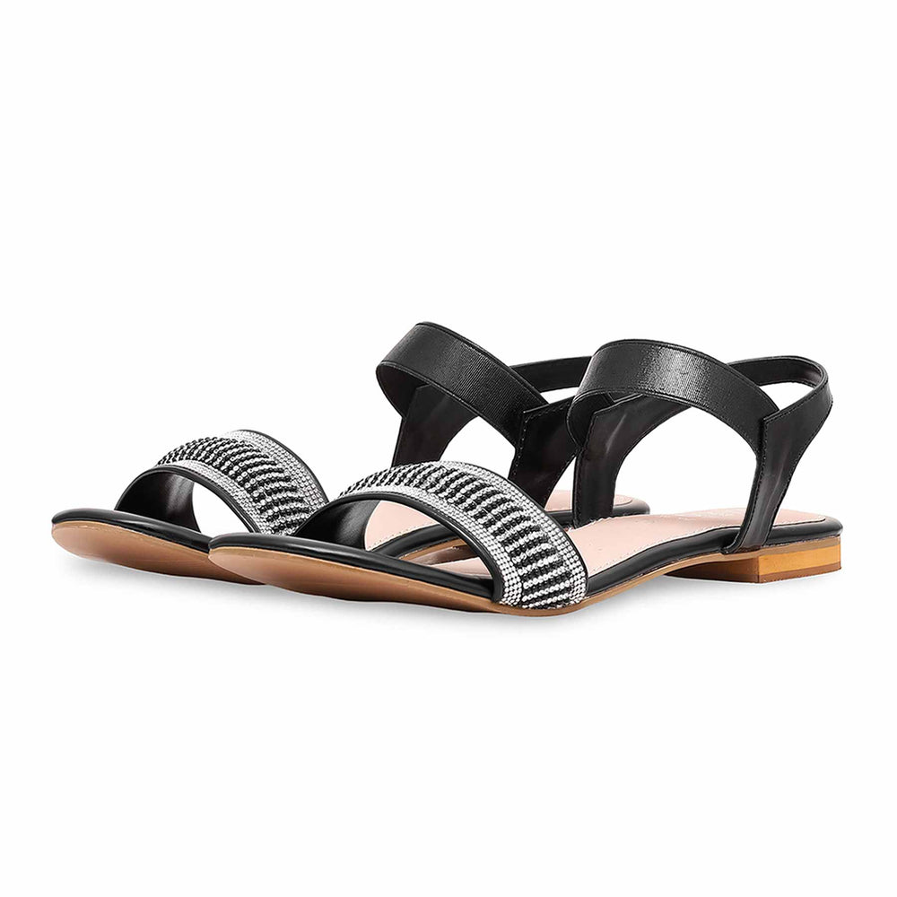 Black Fancy Sandal FN6002