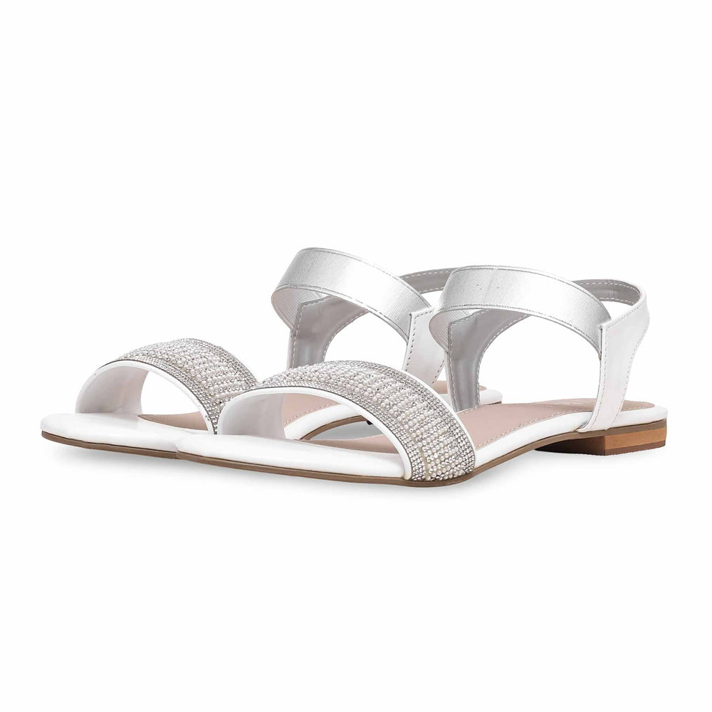 White Fancy Sandal FN6002