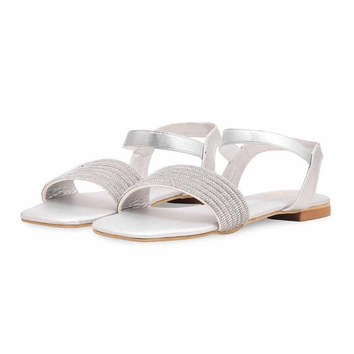 Silver Fancy Sandal FN6014