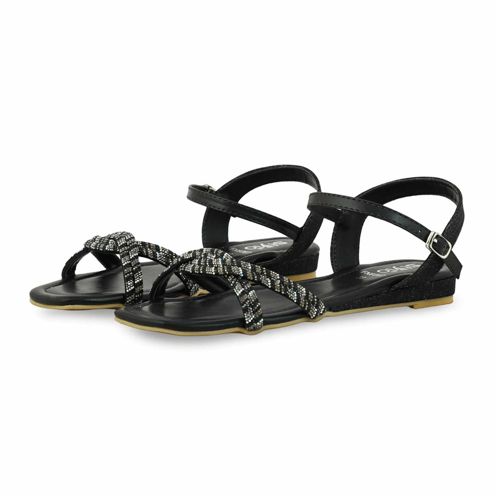 Black Fancy Sandal FN6067