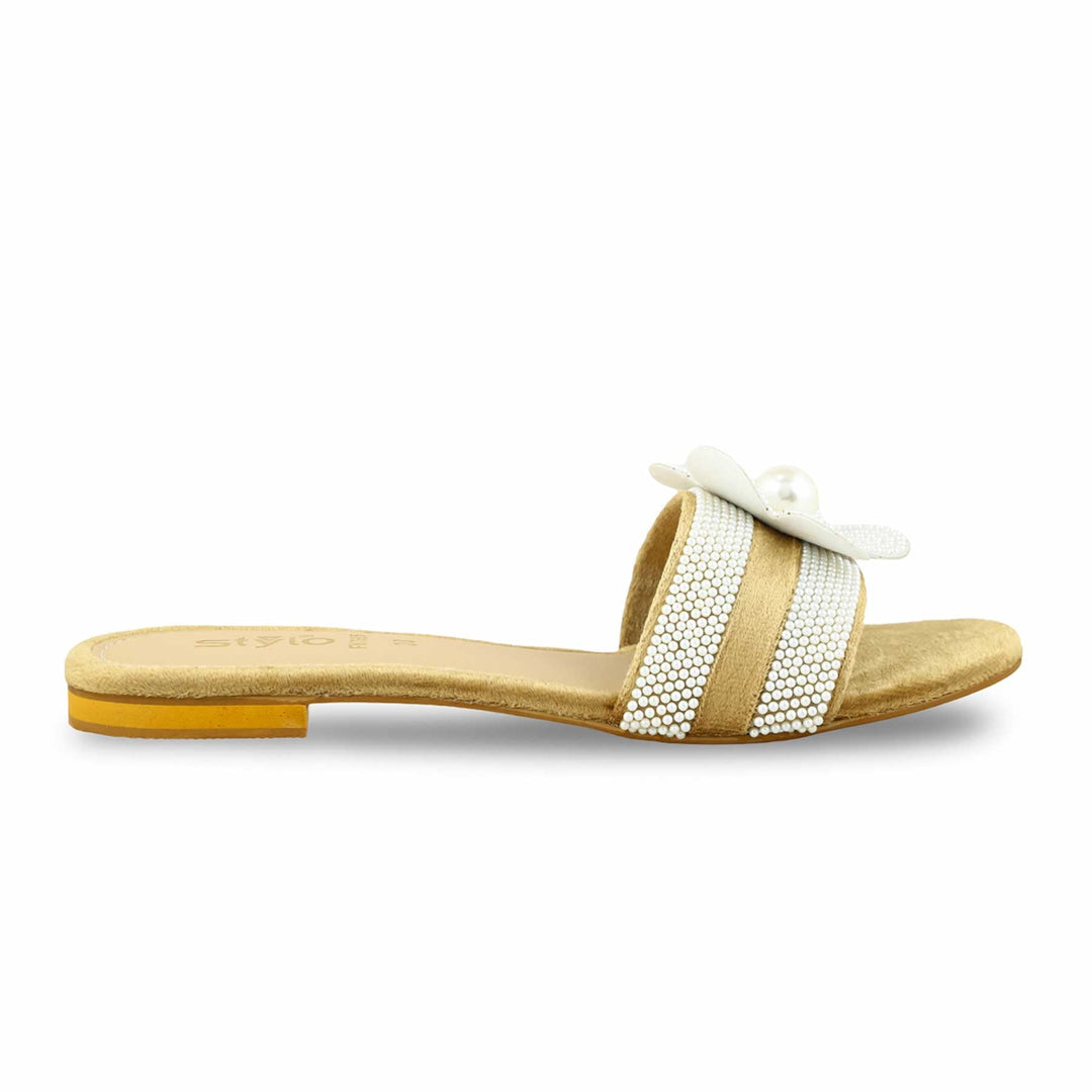 Golden Fancy Slipper For Women FN7895