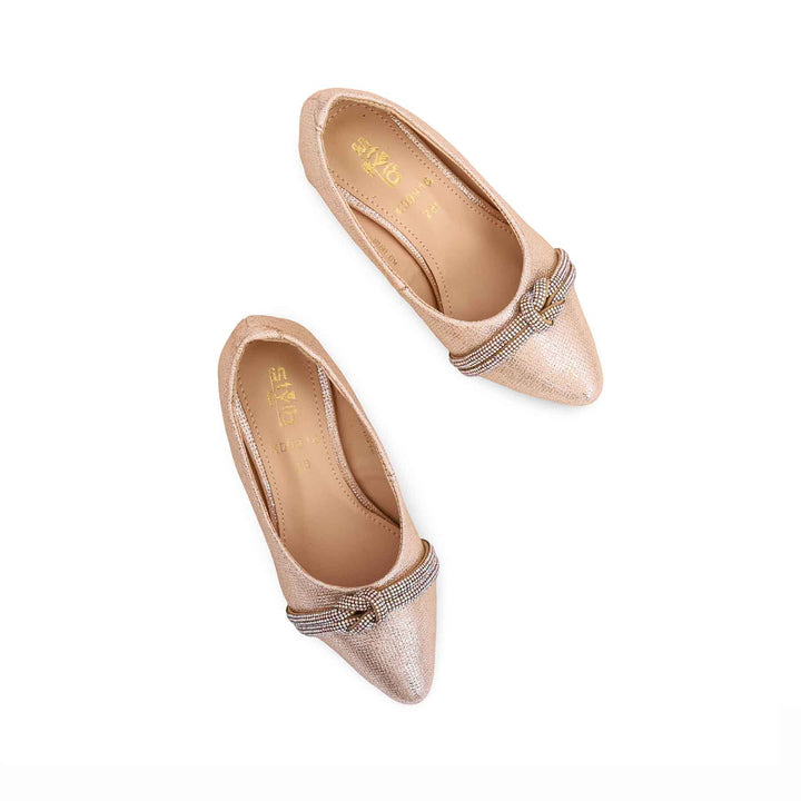 Girls Golden Fancy Pumps KD0916