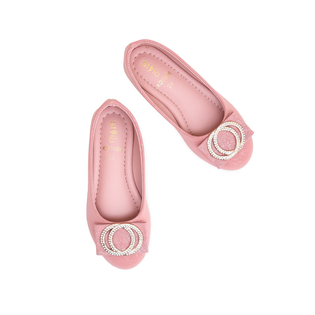 Girls Pink Formal Pumps KD0966