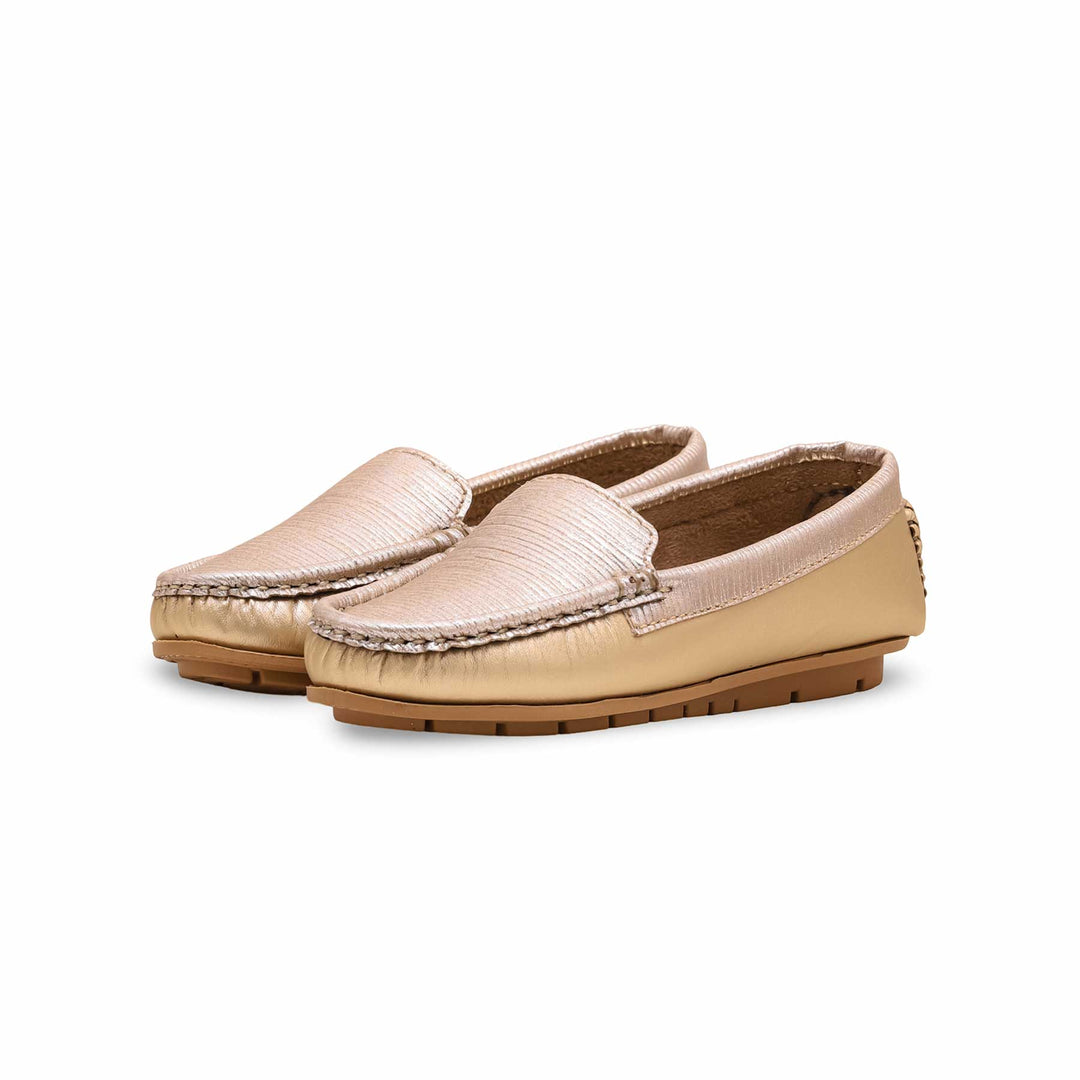 Girls Golden Formal Moccasin KD2351