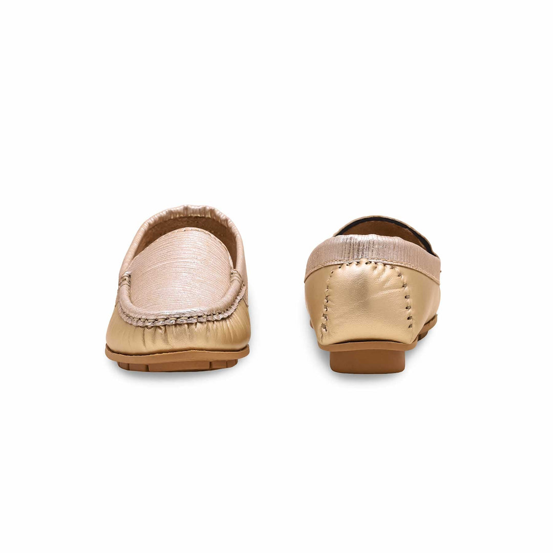 Girls Golden Formal Moccasin KD2351