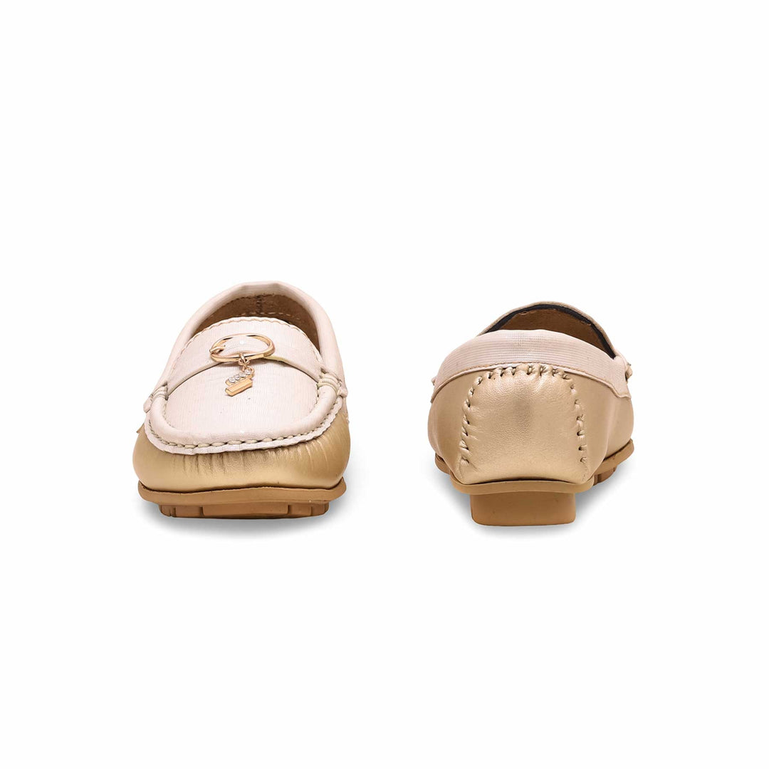 Girls Golden Formal Moccasin KD2352