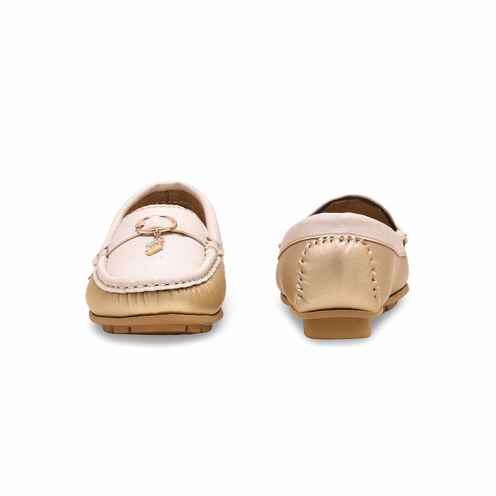 Girls Golden Formal Moccasin KD2352