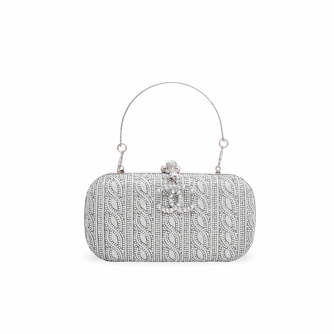 Silver Bridal Clutch P15185