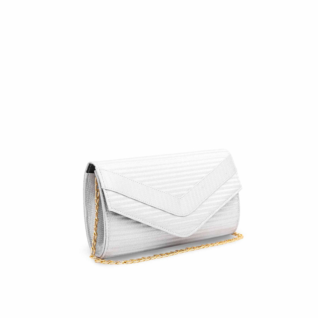 Silver Fancy Clutch P15329