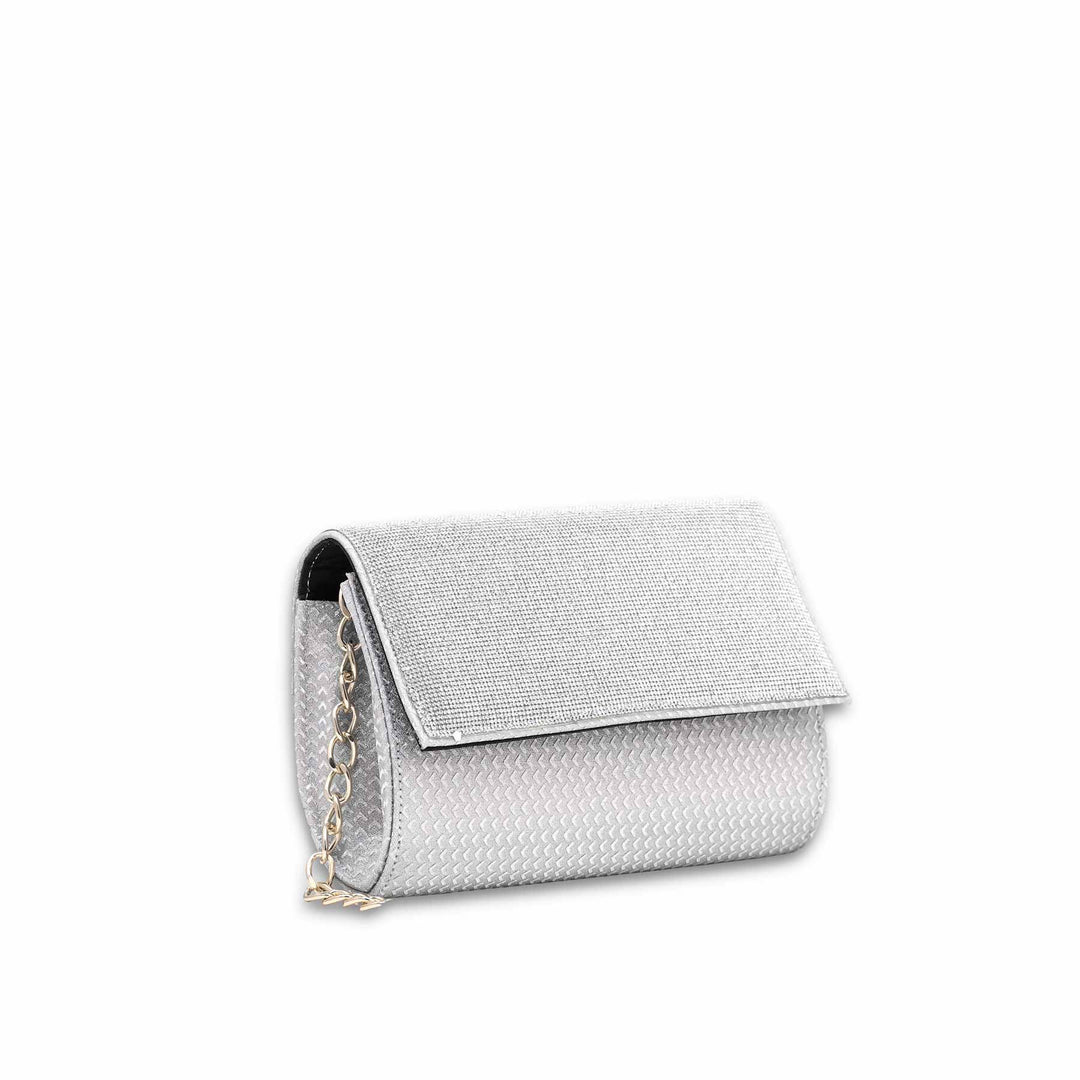 Silver Fancy Clutch P15348