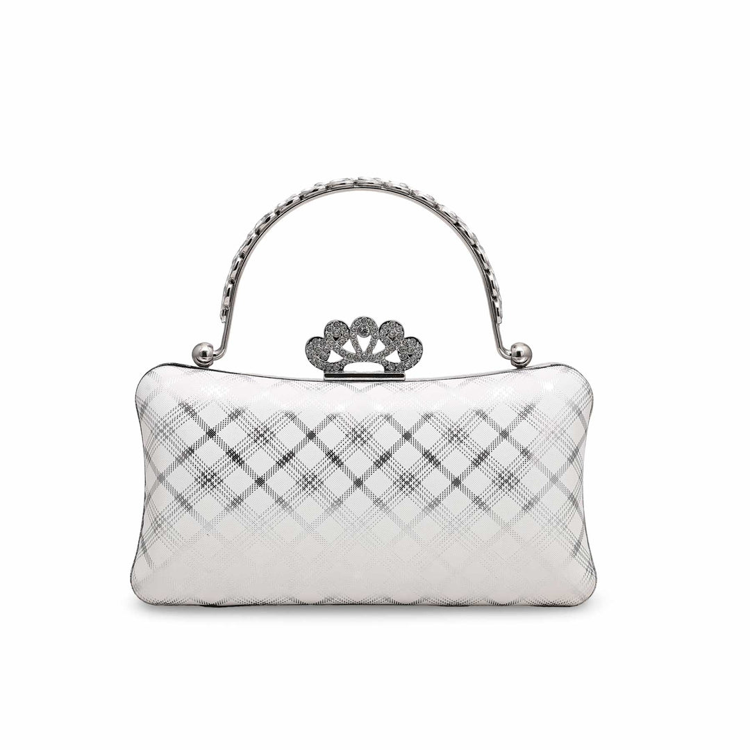 White Fancy Clutch P15365