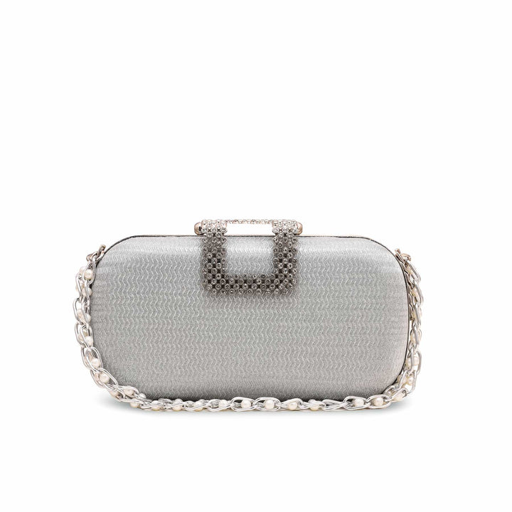 Silver Fancy Clutch P15368