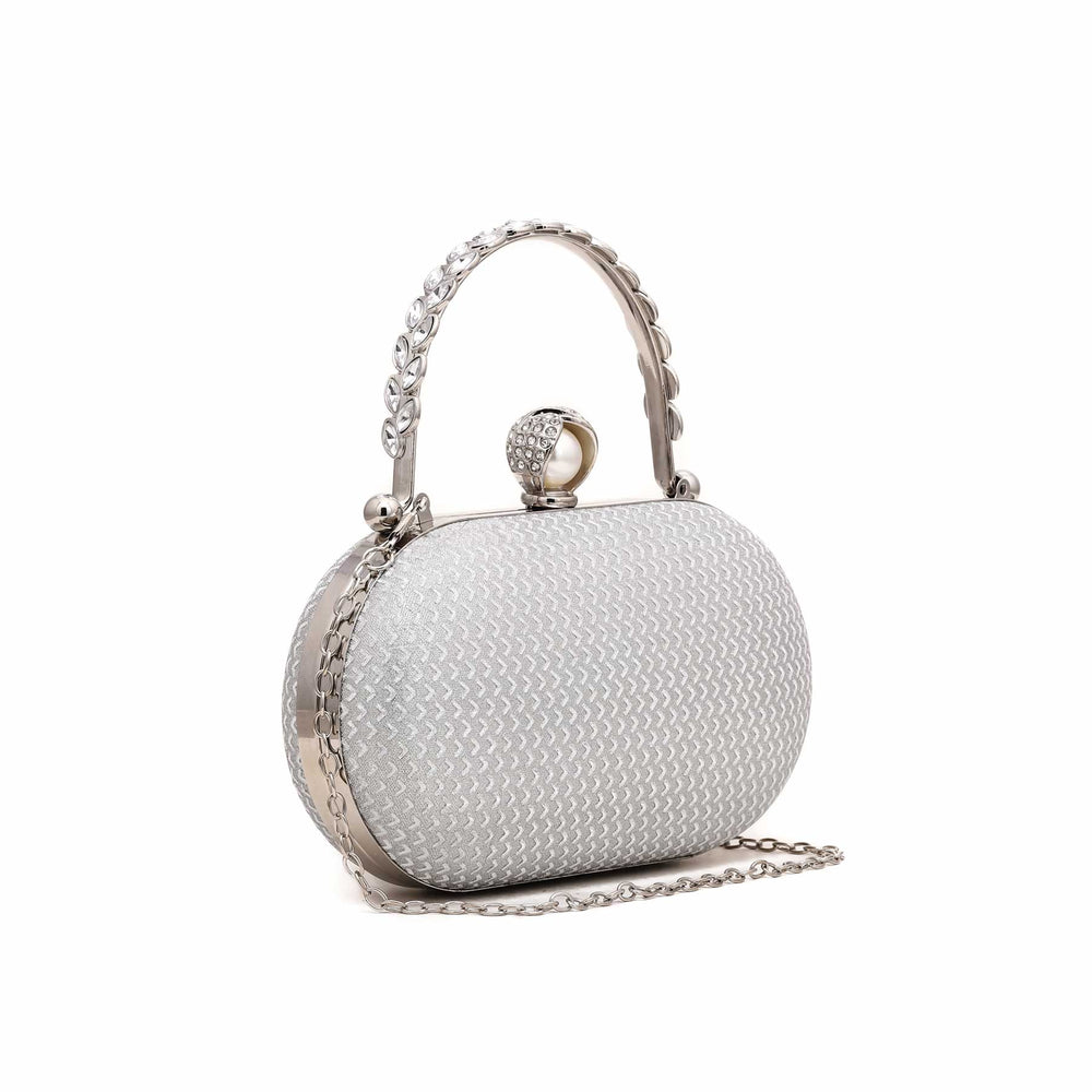 Silver Fancy Clutch P15370