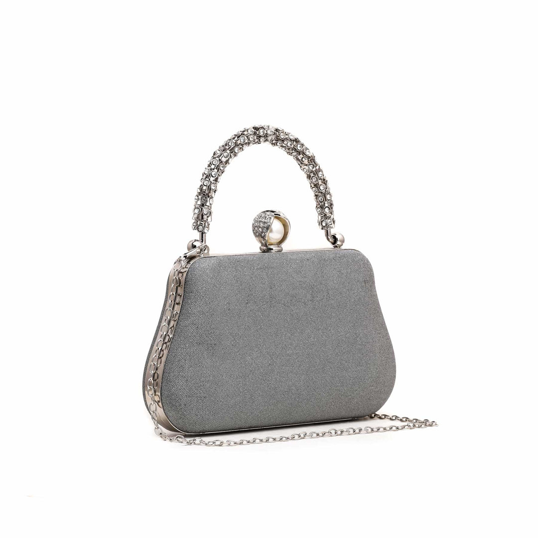 Grey Fancy Clutch P15379