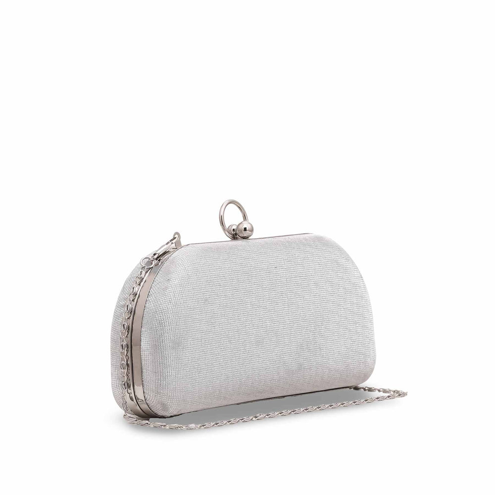 Silver Fancy Clutch P15382