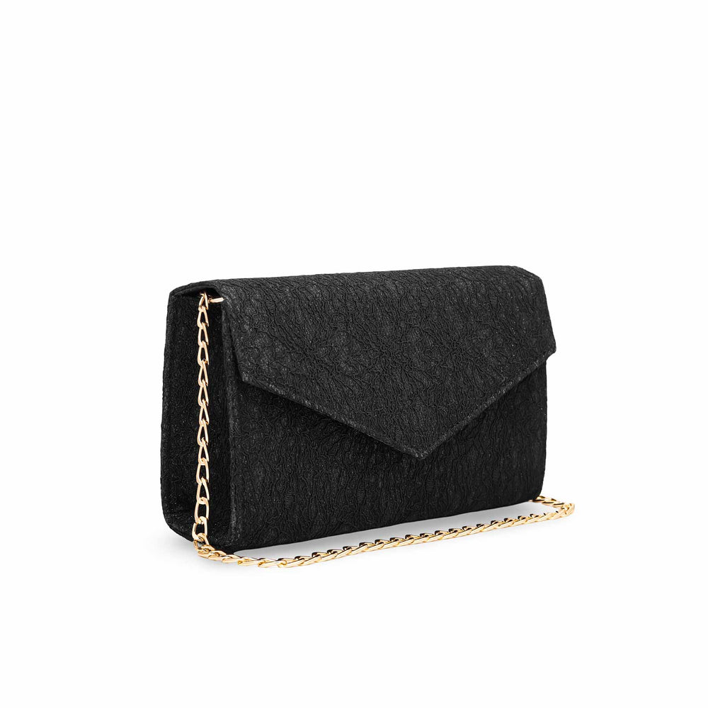 Black Fancy Clutch P55592