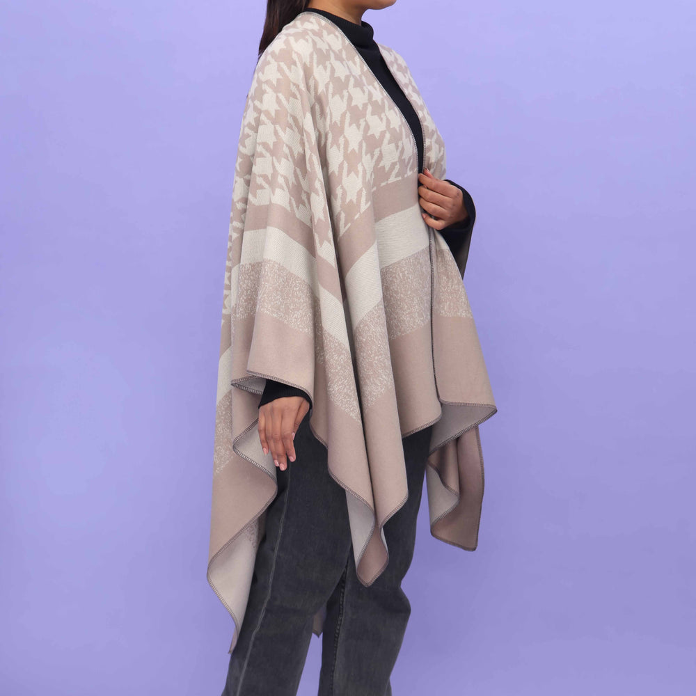 Cream Winter Cape Shawl PN4701