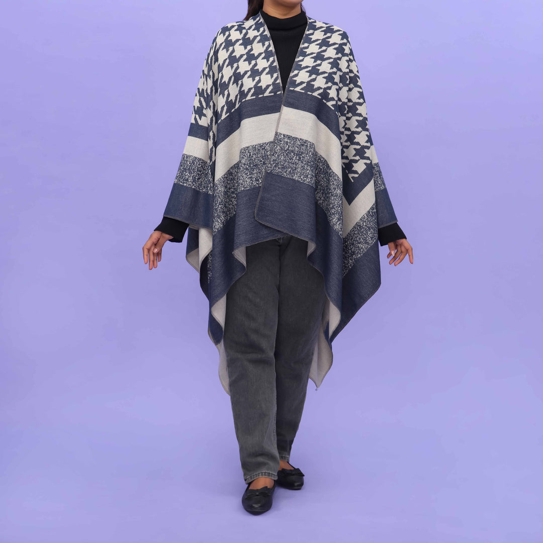 Grey Winter Cape Shawl PN4704