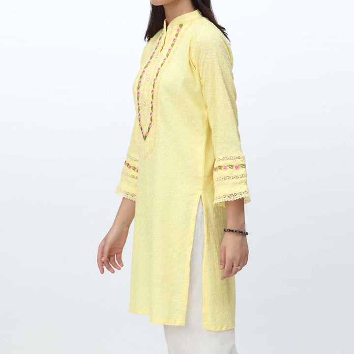 1PC- Embroidered Chikankari Shirt PS4079