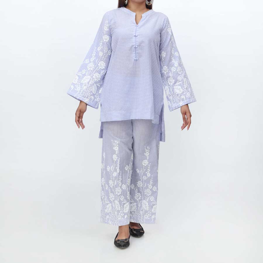 2PC- Puff Printed Cotton Suit PS4304