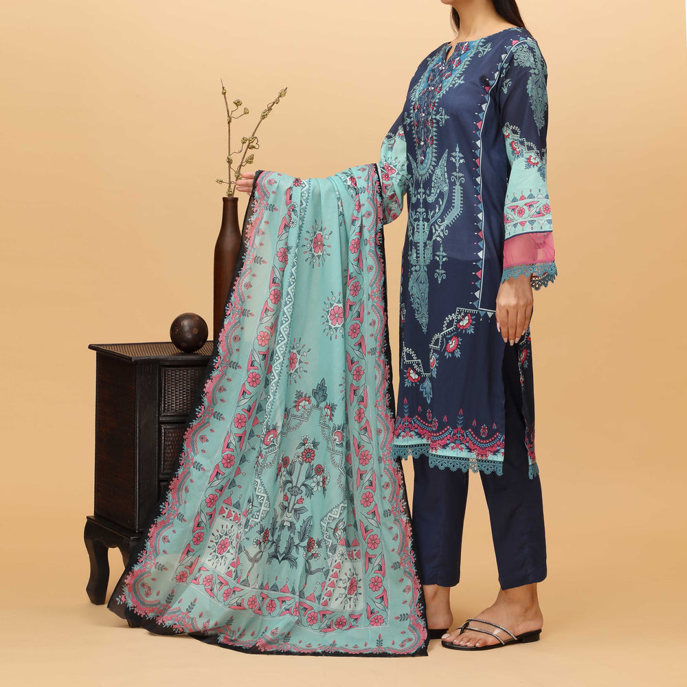 3PC Digital Printed Lawn Suit PS4321