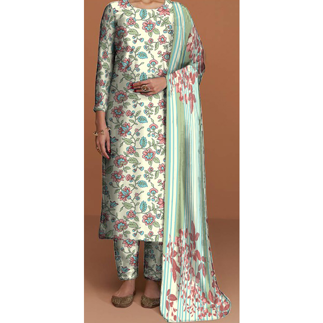 3PC- Unstitched Digital Printed Suit PS4686