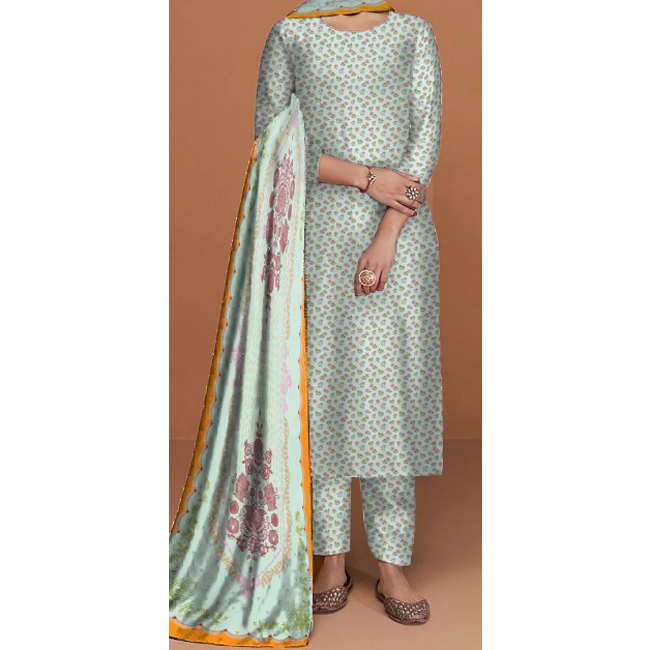 3PC- Unstitched Digital Printed Suit PS4695