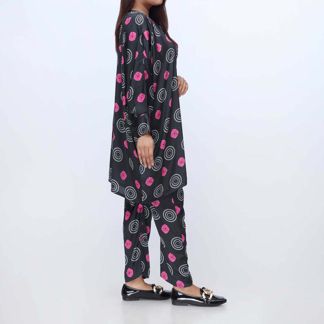 2PC- Digital Printed Shamoz Silk Shirt & Trouser PW3068