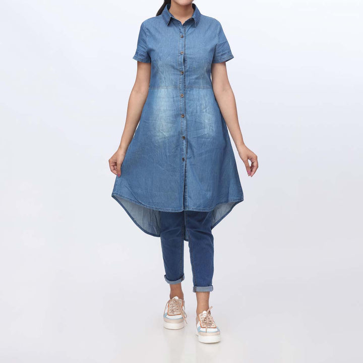 Denim Button Through Shirt PW3950