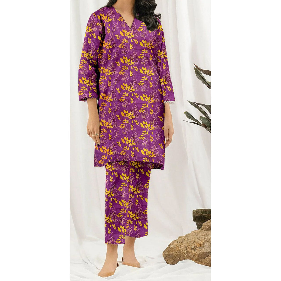 2 PC- Unstitched Printed Slub Khaddar Suit PW4360