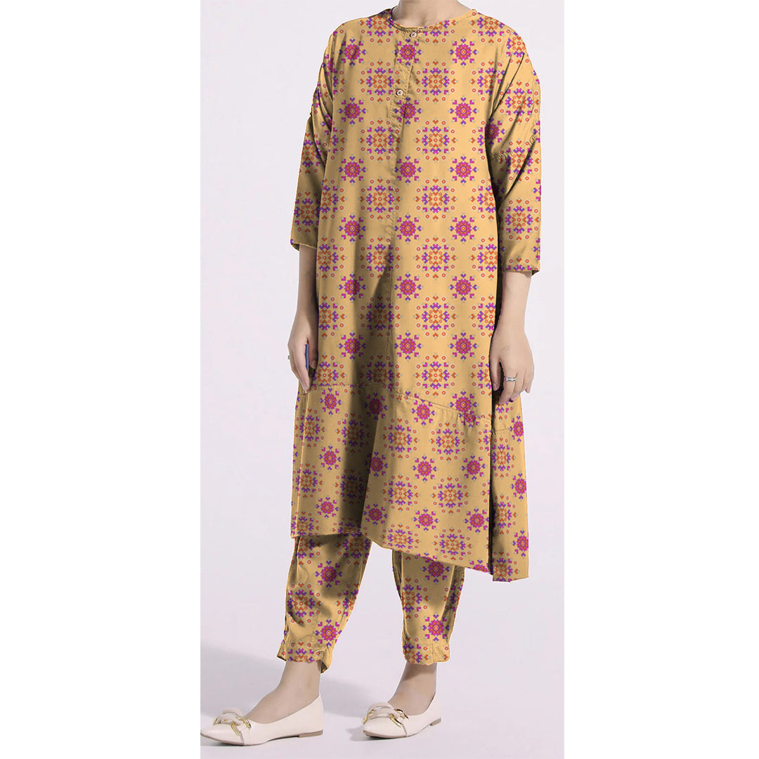 2PC- Unstitched Digital Printed Khaddar Suit PW4420