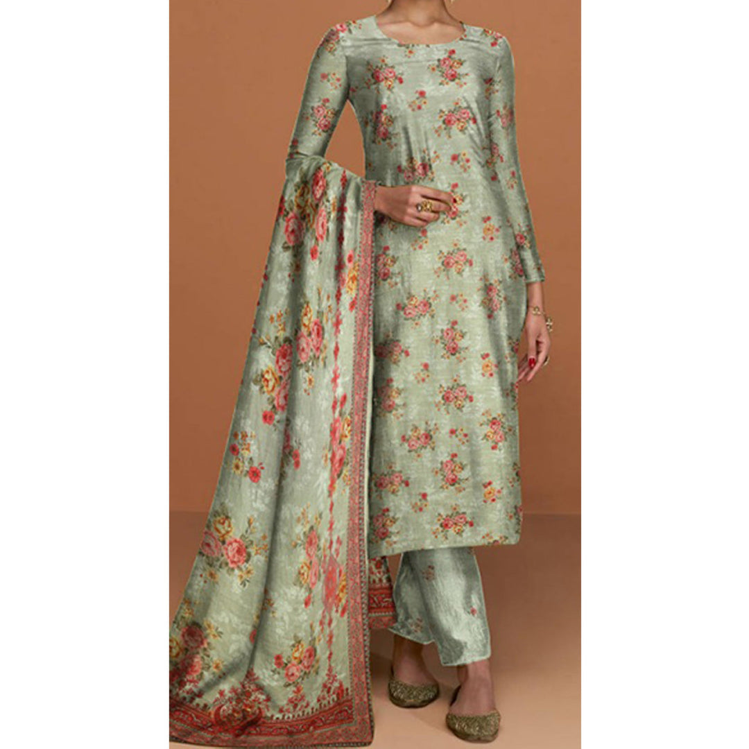 3PC- Unstitched Digital Printed Khaddar Suit PW4431