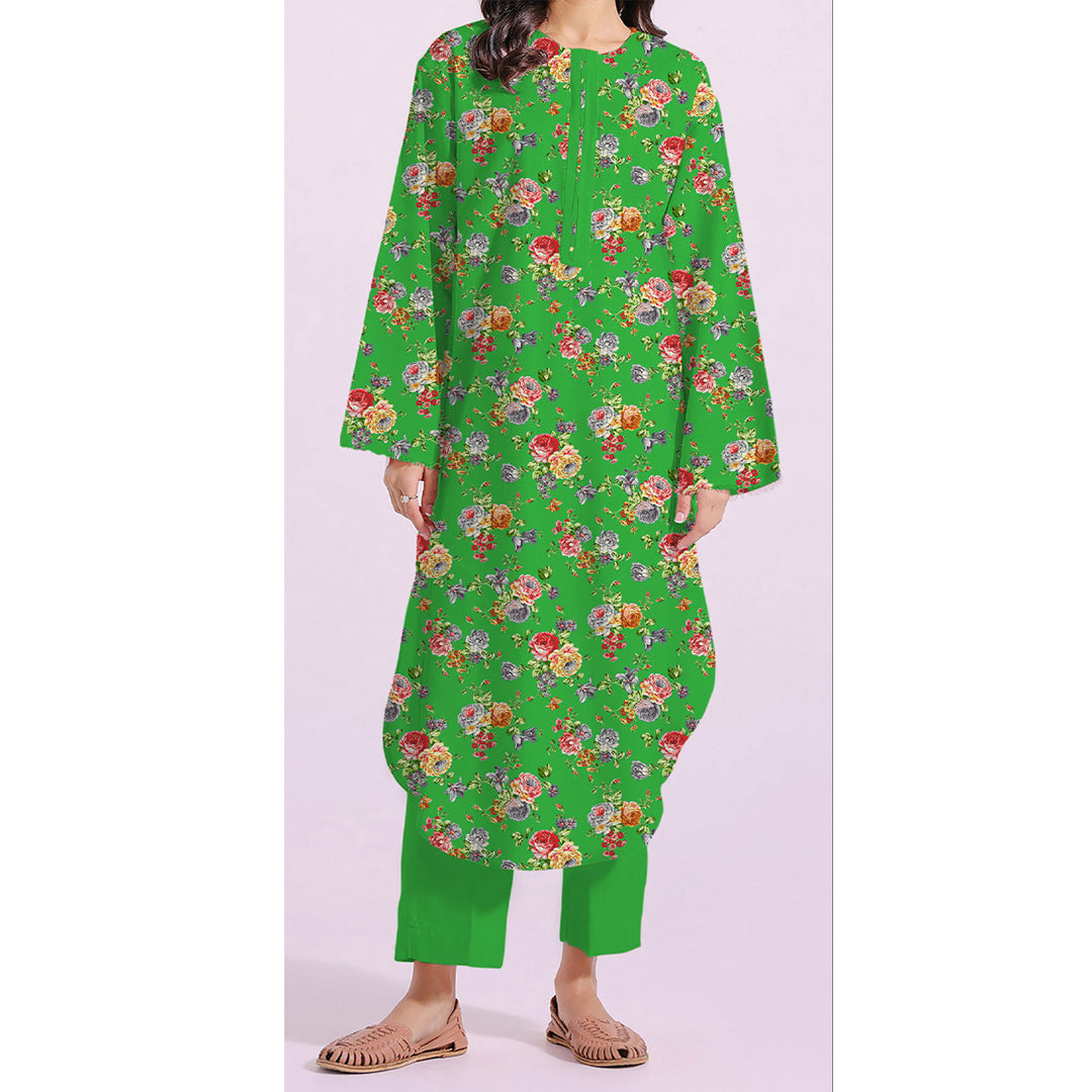 1PC- Unstitched Digital Printed Khaddar Shirt PW4434