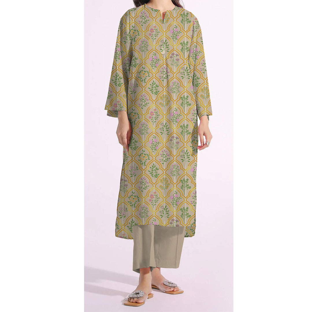 1PC- Unstitched Digital Printed Khaddar Shirt PW4439