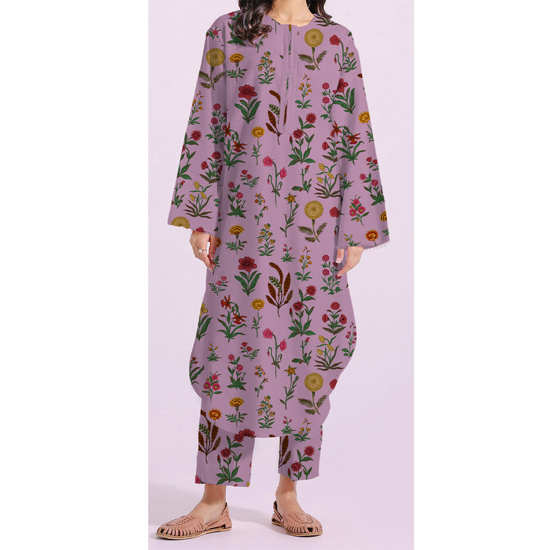 2PC- Unstitched Digital Printed Khaddar Suit PW4455