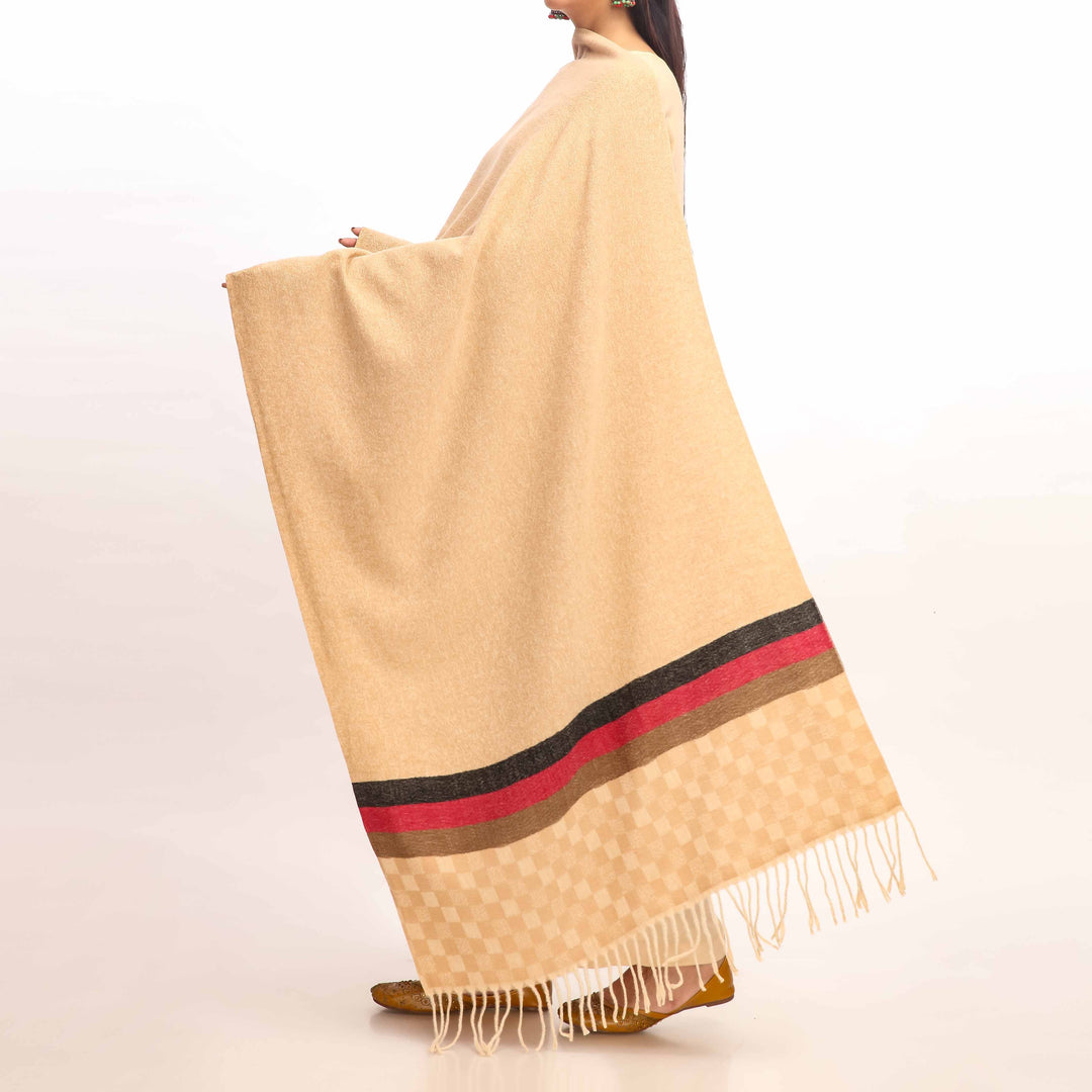 Beige Winter Stole PW4754