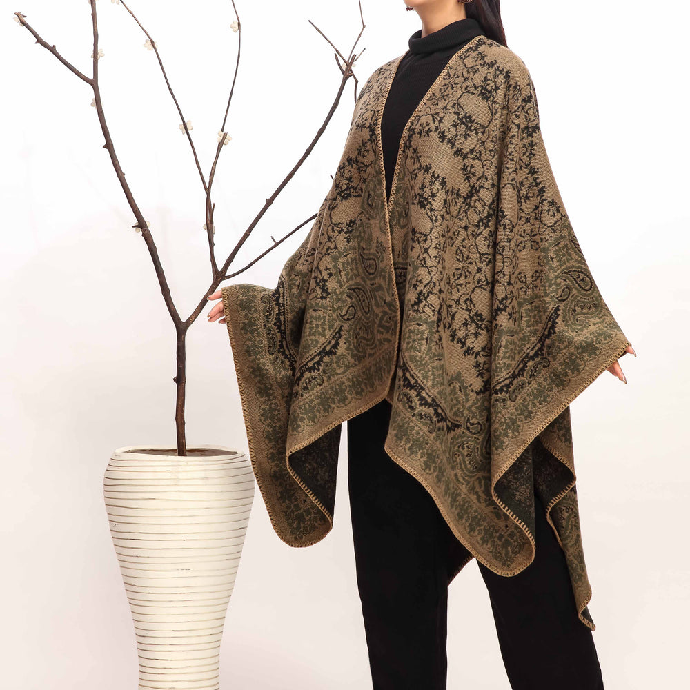 Brown Winter Cape Shawl PW4932