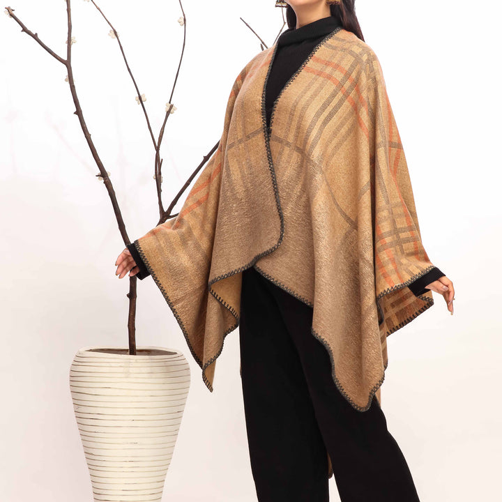 Brown Winter Cape Shawl PW4934