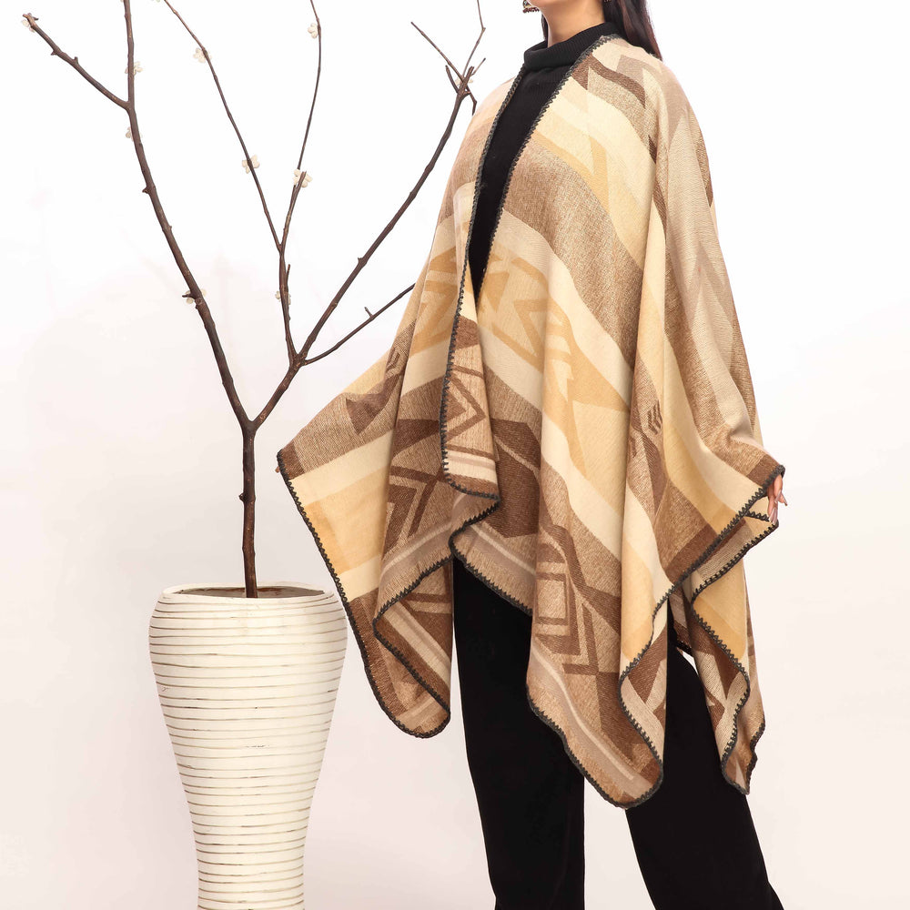 Brown Winter Cape Shawl PW4939