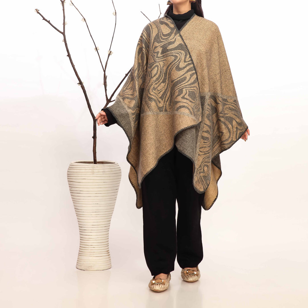 Brown Winter Cape Shawl PW4969